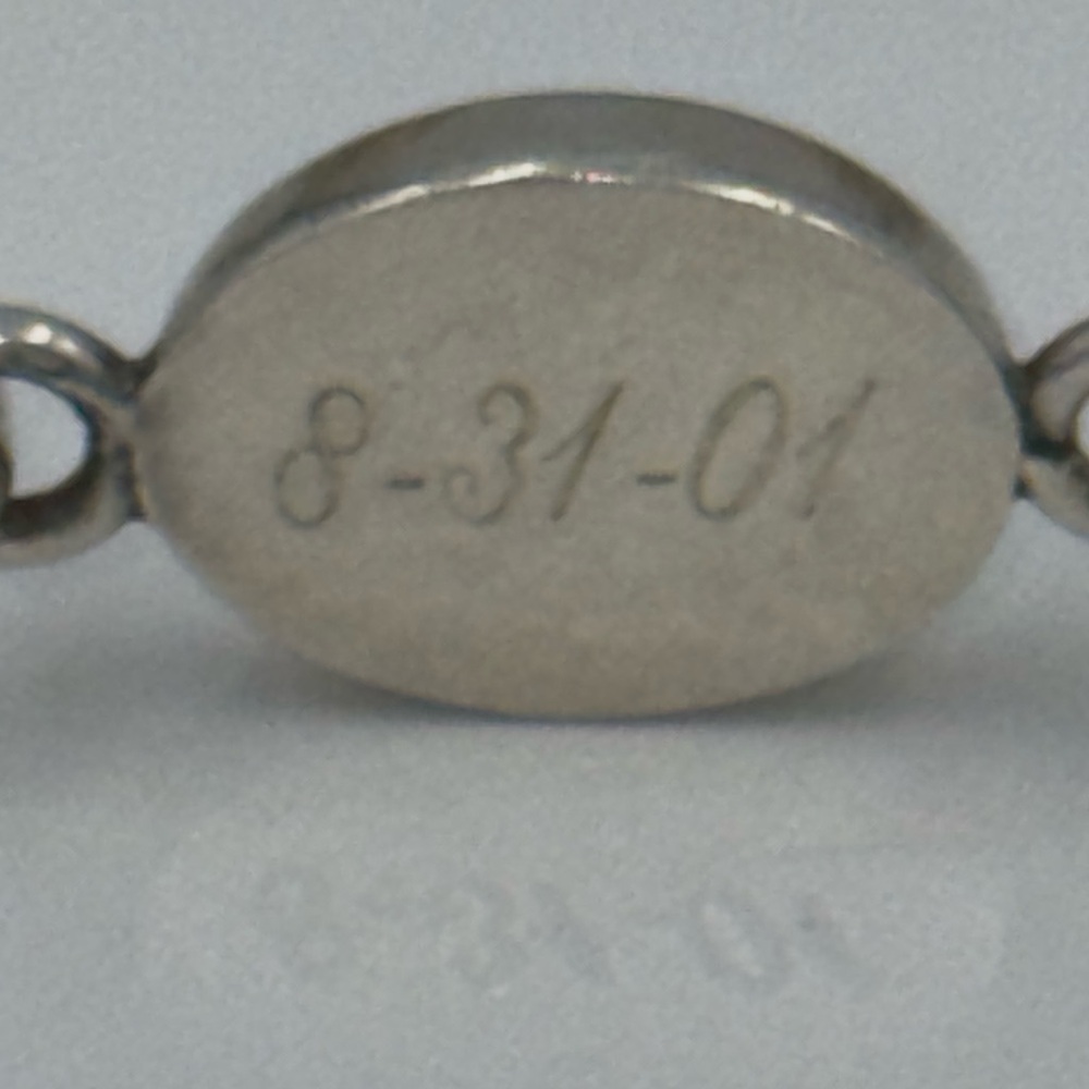 Personalized Sterling Silver Monogram Bangle Brac… - image 4